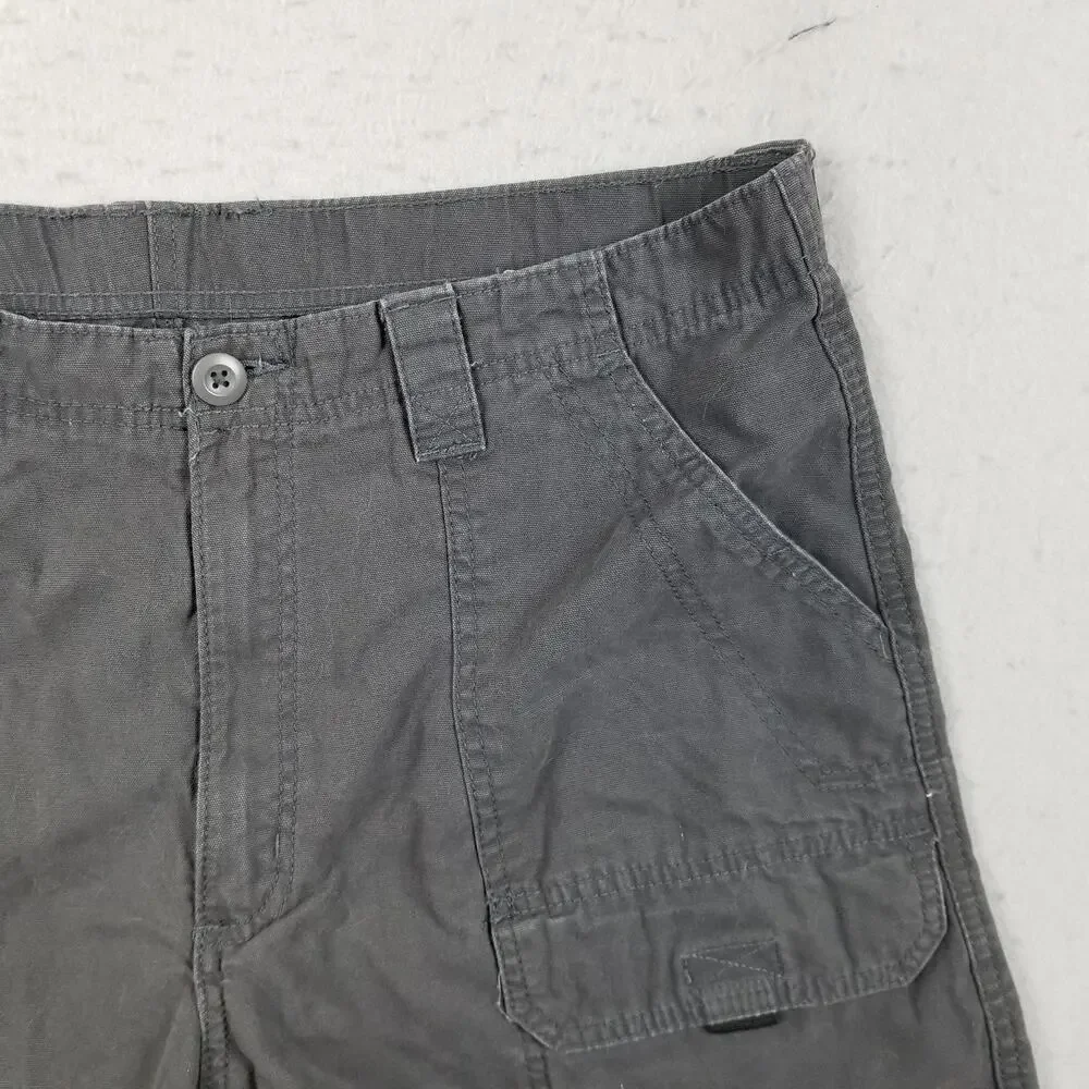 Wrangler Cargo Shorts Mens 36‎ Gray Utility Pockets Outdoor Casual Cotton